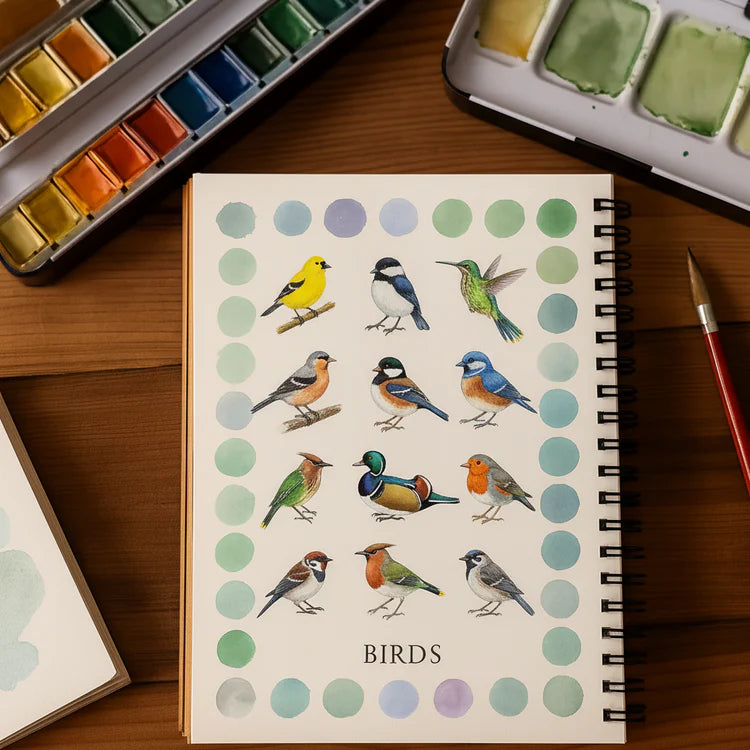 Komplett set för akvarellmålning