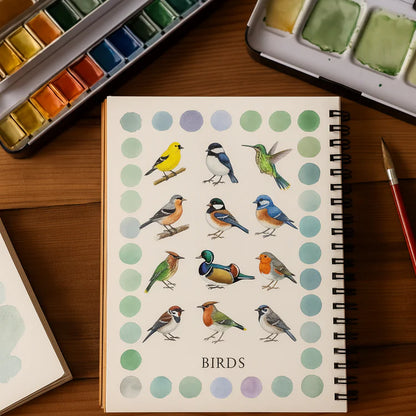 Komplett set för akvarellmålning