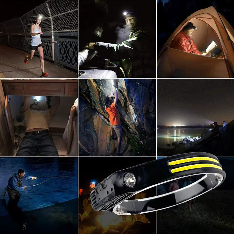 Stark pannlampa med sensor